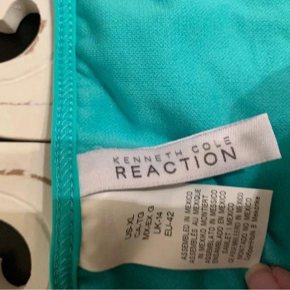 Kenneth Cole Reaction Band Aqua Green Seafoam Green Bikini Bottoms Size XL NWT - Picture 7 of 9
